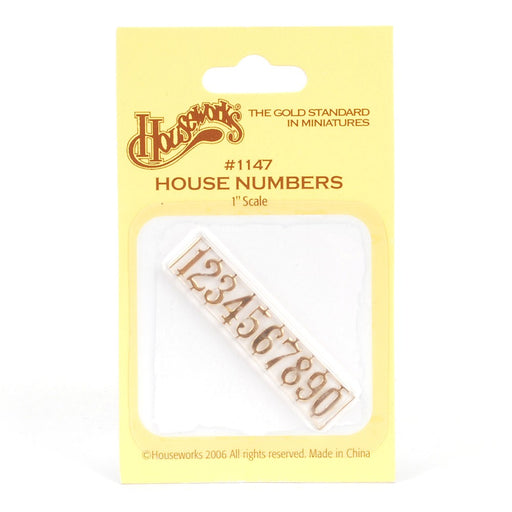 Houseworks - Dollhouse Hardware - House Numbers - 1" Scale