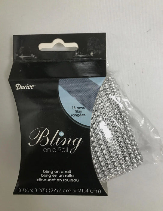 Darice Bling On A Roll - 3mm by 1-Yard, 18 Rows, Silver