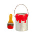 Town Square Miniatures - Red paint can and brush set