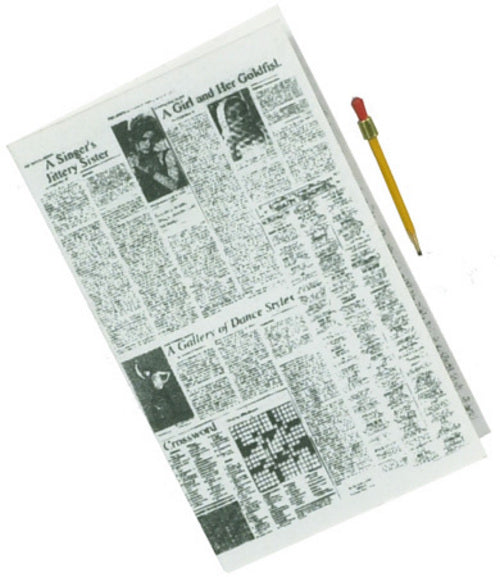 Town Square Miniatures - Newspaper with pencil