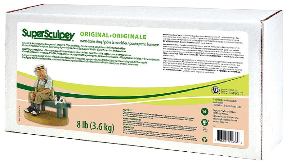 Super Sculpey Clay - Beige/Flesh Colour 3.6kg (8lb)