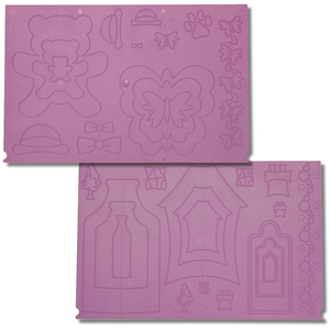 Crafter's Companion - Double Sided Embossing Board - Teddy Surprise & Butterflies