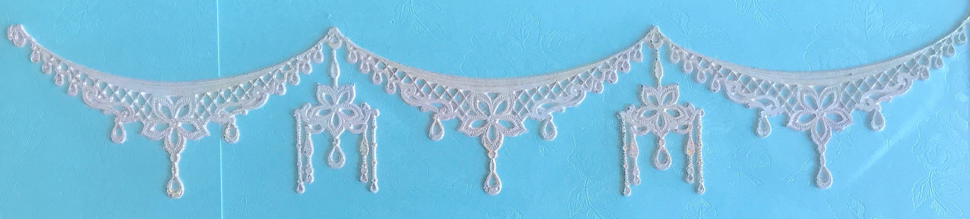 Van-Cha-Din - Mixed Media - 3D Decorative Lace Embellishment - Off White