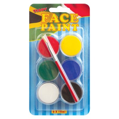 Dala face Paint Kit (6x10ml) With Brush - SA Flag
