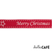 Jacquard Woven Ribbon - Merry Christmas – Red / White (20mm x 1m)