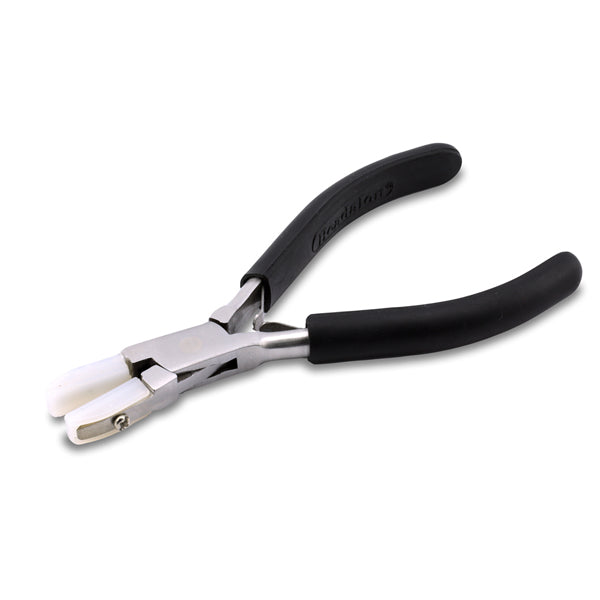 Nylon Jaw Pliers, Flat Nose, Tip Size: 0.32 in x 0.80 in / 8 mm x 20 mm, 1-Screw Attachment, 5 in / 12.7 cm