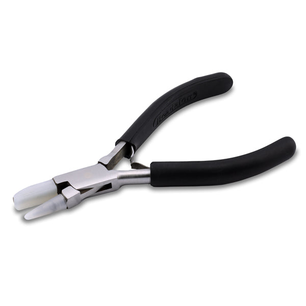 Nylon Jaw Pliers, Flat & Round Nose, Flat: 0.32 in x 0.80 in / 8 mm x 20 mm, Round: 0.78 in / 20 mm, Tapered From 0.08 in - 0.27 in / 2 mm - 7 mm, 5 in / 12.7 cm