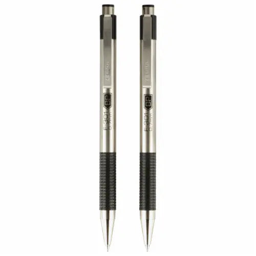 Zebra F-301 Stainless Steel Ballpoint Pen .7mm 2/Pkg-Black