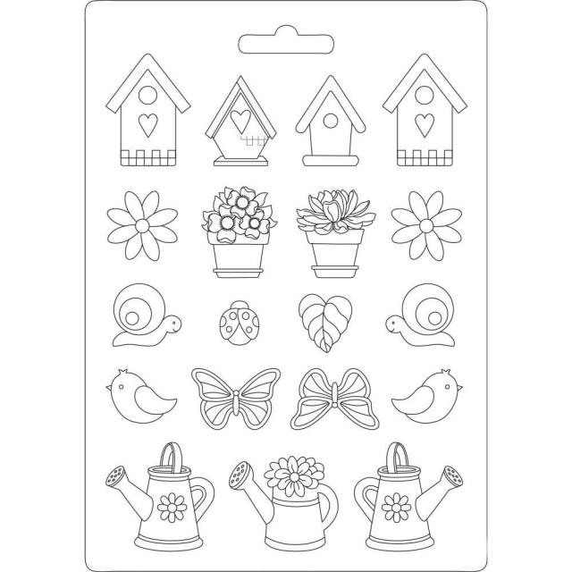 Stamperia - Soft Maxi Mould 8.5"x11.5" - Spring Garden