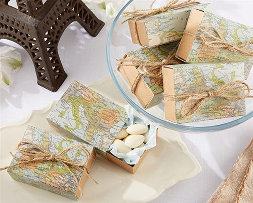 Kate Aspen - Around the World, Map Favor Boxes - set of 24