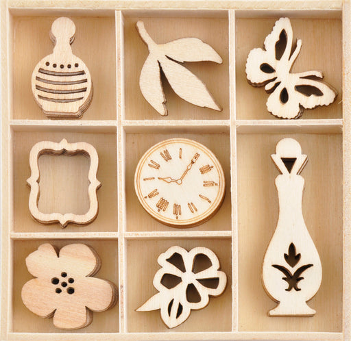 Kaisercraft - Wood Mini Themed Embellishments - Antiquities