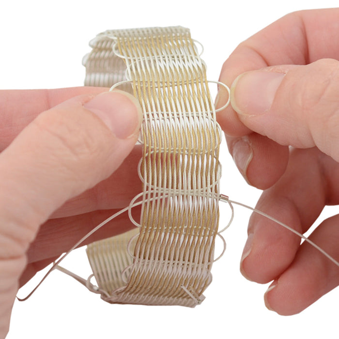 Bangle Bracelet Weaver Tool, by Kleshna Handel, Aluminum Base, 22 pins, 44 holders, 3 sizes