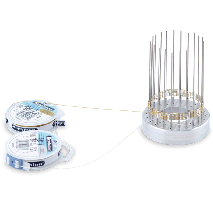 Bangle Bracelet Weaver Tool, by Kleshna Handel, Aluminum Base, 22 pins, 44 holders, 3 sizes