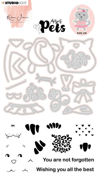 Studio Light - Stamp & Cutting Die - Missees Pets - Building Pets - Kitty Cat