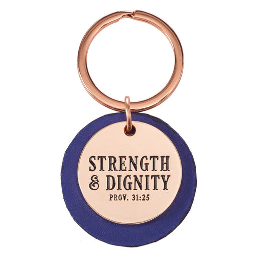 CAG - Keyring in Tin - Strength and Dignity - Proverbs 31:25