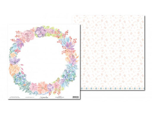 Lady Pattern Paper - 12" x 12" DS-Paper - Bohemian Muse - Wreath