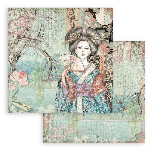 Stamperia Double-Sided Cardstock 12"X12" - Lady, Sir Vagabond In Japan