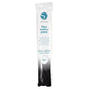 Silhouette America - Faux Leather Paper 12"x 59" Roll - Black