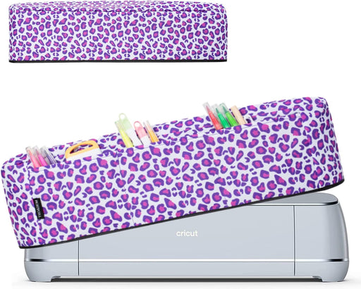 Dust Cover for Cricut Machines with Back Pockets for Accessories - Pink Leopard