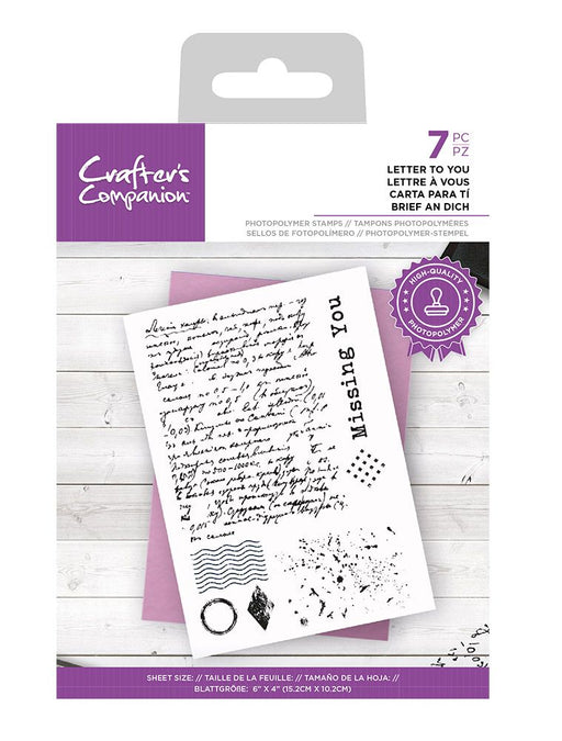 Crafter's Companion - Photopolymer stamp - Letter to You