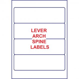 Doodles Cafe - Self Adhesive - Printable Labels - Lever Arch - 198mm x 60mm