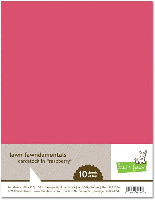 Lawn Fawn - Cardstock - Raspberry