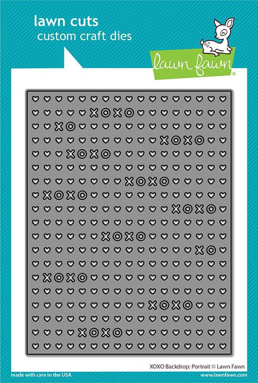 Lawn Fawn - Custom Craft Die - XOXO Backdrop: Portrait