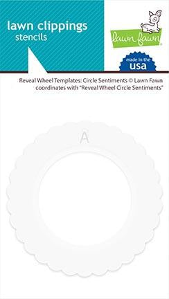 Lawn Fawn - Clippings Stencils - Reveal Wheel: Circle Sentiments