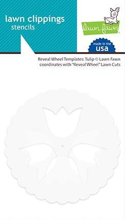 Lawn Fawn - Clippings Stencils - Reveal Wheel Tulip