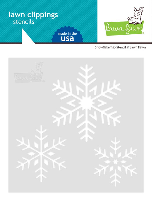 Lawn Fawn - Stencil - Snowflake Trio