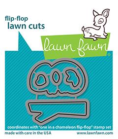 Lawn Fawn - Custom Craft Die - One In A Chameleon Flip-Flop