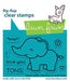 Lawn Fawn - Clear Stamps - Elphie Selfie Flip-Flop