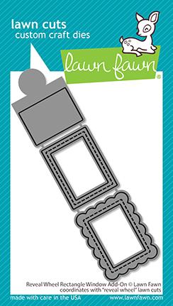 Lawn Fawn - Custom Craft Die - Reveal Wheel - Rectangle Window Add-On