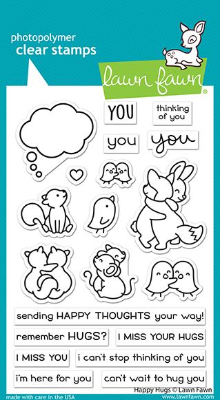 Lawn Fawn - Clear Stamps - Happy Hugs