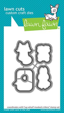 Lawn Fawn - Custom Craft Die - Say What? Masked Critters