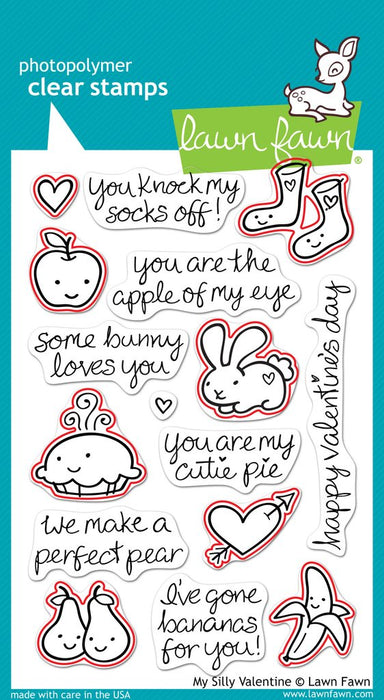 Lawn Fawn - Clear Stamp Set - My Silly Valentine