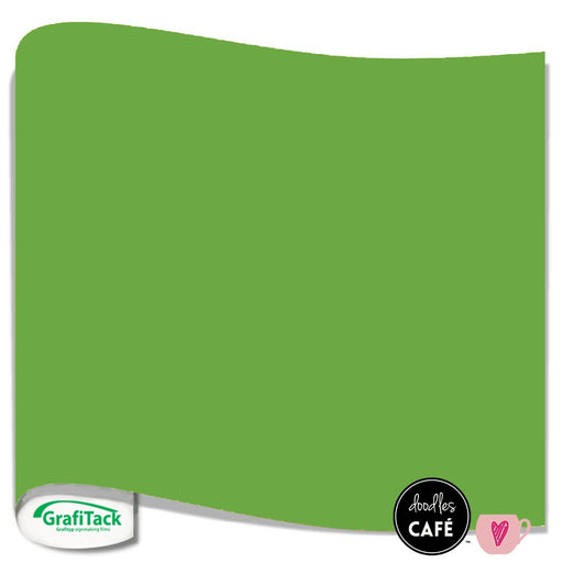 Grafitack - Adhesive Vinyl Sheet GLOSS - Lemon Green (1m x 30cm)