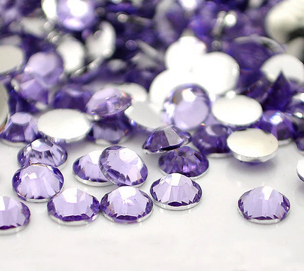 Pebbles - Flatback Rhinestones - Lilac - 10mm