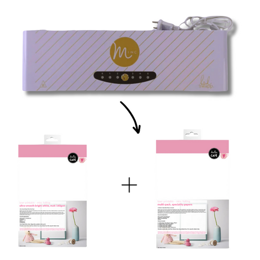 Heidi Swapp - 12" Minc Foil Applicator & Starter Kit - Lilac European Version + Bonus Paper Packs