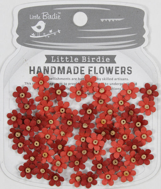 Little Birdie - Handmade Flowers - Natalia - Scarlet Blend (60pc)