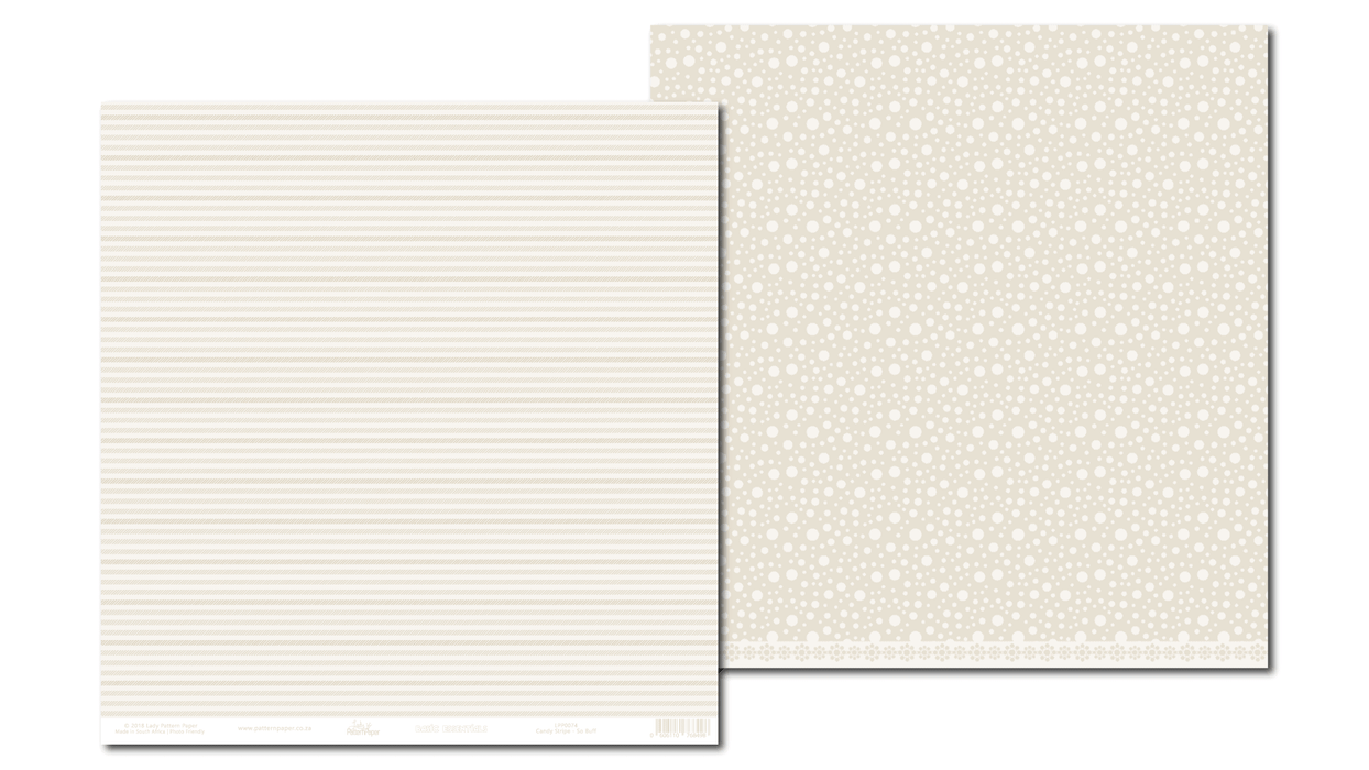 Lady Pattern Paper - 12" x 12" DS-Paper - Candy Stripe - So Buff
