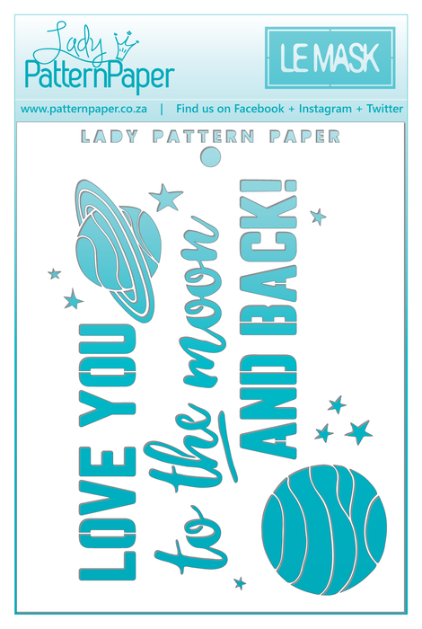 Lady Pattern Paper - Moon Mini Mask (60x155mm)