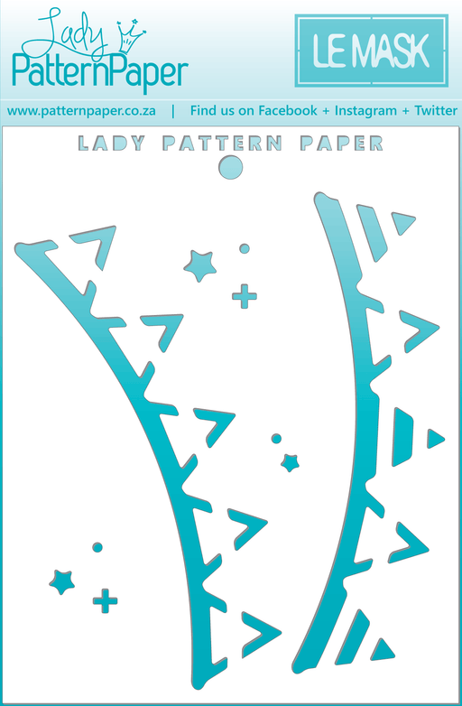 Lady Pattern Paper - Le Mask - Sparkly Bunting Mini Mask