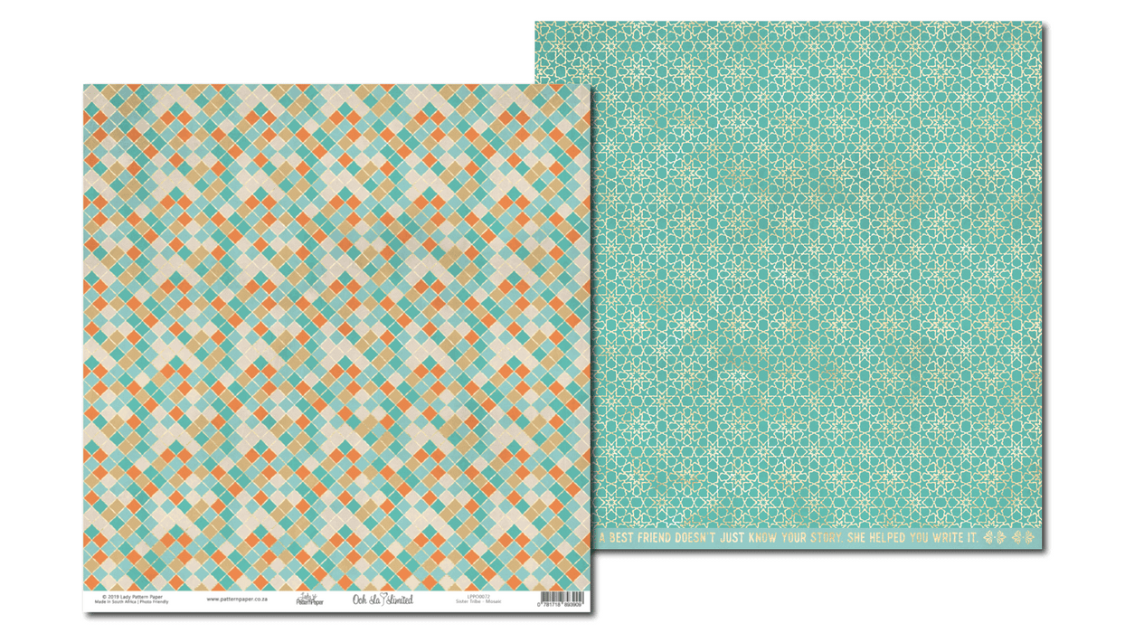 Lady Pattern Paper - 12" x 12" DS-Paper - Sister Tribe - Mosaic