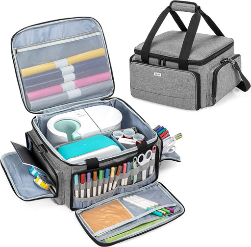 Luxja - Cricut Joy Carrying Case with Supplies Storage Sections (Bag ONLY) - Gray