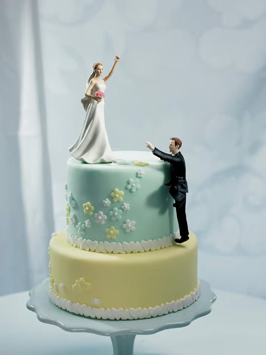Weddingstar - Porcelain Cake Topper - Scaling Side Cake