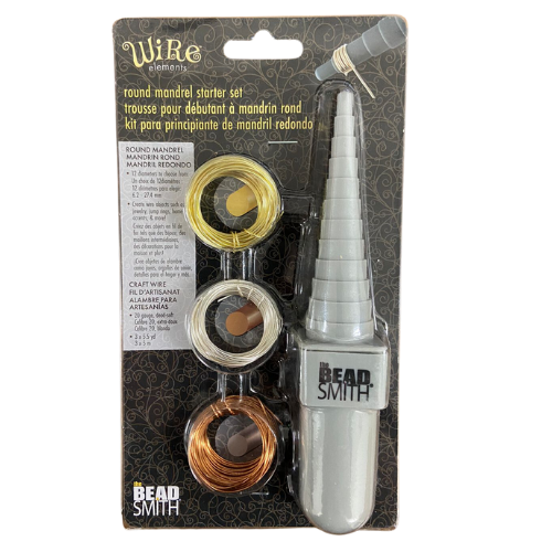 Beadsmith - Round Mandrel Starter Set W/3x5m Wire Coils
