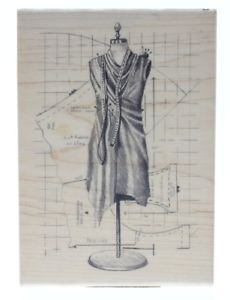 Inkadinkado - Wood Mounted Stamp - Dress Mannequin