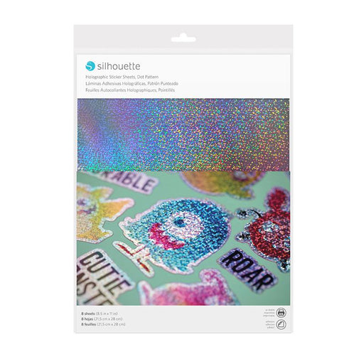 Silhouette America - Holographic Sticker Dots Sheets - 8 Sheets (Inkjet or Laser)