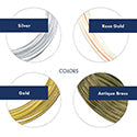 Memory Wire Kit, Round, Gold Color Large Bracelet 2.25 in, 5.7 cm / diameter, approx. 12 coils, Gold Color 3 mm Memory Wire End Caps, 8 pc